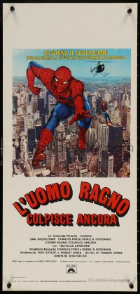 9b904 SPIDER-MAN STRIKES BACK Italian locandina 1979 Marvel Comics, Spidey in his greatest challenge!