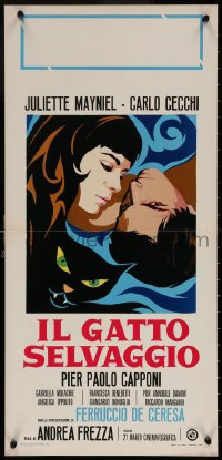 9b920 WILDCAT Italian locandina 1969 Il gatto selvaggio, art of Juliette Mayniel & Cecchi!