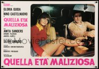 9b941 THAT MALICIOUS AGE Italian 26x37 pbusta 1975 sexy Gloria Guida secuding man driving car!