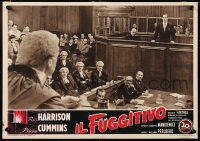 9b970 ESCAPE Italian 14x19 pbusta 1948 completely different image of Rex Harrison in court, rare!
