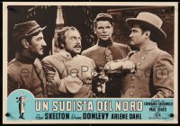 9b990 SOUTHERN YANKEE Italian 14x19 pbusta 1948 Red Skelton is a spy for both Civil War sides!