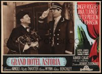 9b996 WEEK-END AT THE WALDORF Italian 14x19 pbusta 1952 completely different image of Benchley!