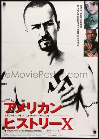 9b486 AMERICAN HISTORY X Japanese 2001 Edward Norton & Edward Furlong as skinhead neo-Nazis!