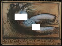 9b138 WHEREVER YOU ARE Polish 26x36 1988 different art of naked woman by F.V.B. Starowieyski!