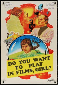 9b380 DO YOU WANT TO PLAY IN FILMS, GIRL export Russian 24x36 1978 Adolf Bergunker, different!