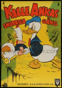 9b023 KALLE ANKAS SNURRIGA GANG Swedish 1949 Disney, Bjorne art of Donald Duck, Gus Goose & Pluto!
