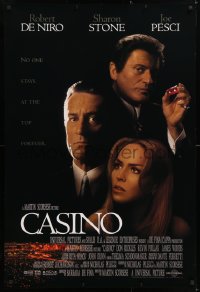 9c537 CASINO DS 1sh 1995 Martin Scorsese, Robert De Niro & Sharon Stone, Joe Pesci, cast image!