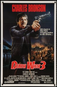 9c563 DEATH WISH 3 1sh 1985 art of Charles Bronson bringing justice to the streets!