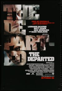 9c565 DEPARTED advance DS 1sh 2006 Leonardo DiCaprio, Matt Damon, Martin Scorsese!