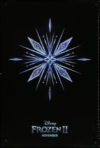 9c603 FROZEN II advance DS 1sh 2019 Walt Disney sequel, Kristen Bell, Menzel, Groff, cool snowflake!