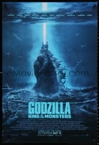9c612 GODZILLA: KING OF THE MONSTERS advance DS 1sh 2019 great image of the creature being attacked!