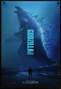 9c613 GODZILLA: KING OF THE MONSTERS teaser DS 1sh 2019 great full-length image of the creature!