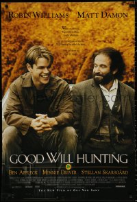 9c615 GOOD WILL HUNTING 1sh 1997 great image of smiling Matt Damon & Robin Williams!