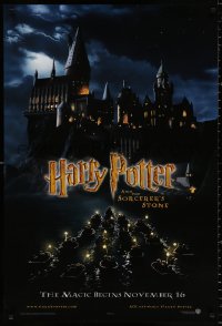 9c638 HARRY POTTER & THE PHILOSOPHER'S STONE teaser DS 1sh 2001 students on boats, Sorcerer's Stone!