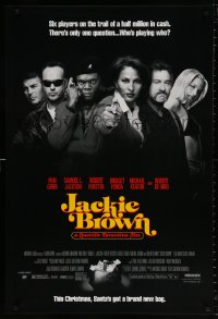 9c672 JACKIE BROWN advance 1sh 1997 Quentin Tarantino, Santa's got a brand new bag, top cast!