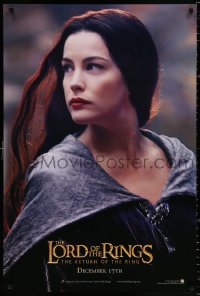 9c718 LORD OF THE RINGS: THE RETURN OF THE KING teaser DS 1sh 2003 sexy Liv Tyler as Arwen!
