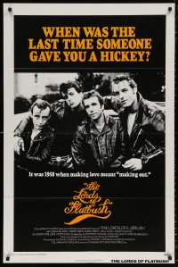 9c722 LORDS OF FLATBUSH int'l 1sh 1974 cool portrait of Fonzie, Rocky, & Perry as greasers in leather