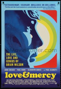 9c725 LOVE & MERCY DS 1sh 2015 Cusack in title role as older Brian Wilson, Paul Dano as the younger!
