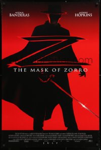 9c738 MASK OF ZORRO advance DS 1sh 1998 Antonio Banderas, Catherine Zeta-Jones, Anthony Hopkins