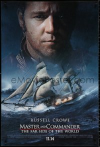 9c739 MASTER & COMMANDER advance 1sh 2003 huge close-up of Russell Crowe!