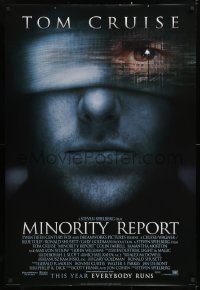 9c755 MINORITY REPORT int'l advance DS 1sh 2002 Steven Spielberg, Tom Cruise, Colin Farrell