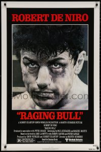 9c804 RAGING BULL 1sh 1980 Hagio art of Robert De Niro, Martin Scorsese boxing classic!