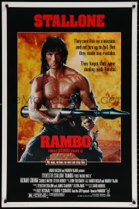 9c808 RAMBO FIRST BLOOD PART II 1sh 1985 no law, no war can stop Sylvester Stallone!