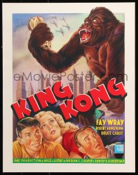 9c089 KING KONG 16x20 REPRO poster 1990s Fay Wray, Robert Armstrong & the giant ape!
