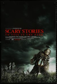 9c843 SCARY STORIES TO TELL IN THE DARK advance DS 1sh 2019 Guillermo Del Toro, creepy scarecrow!