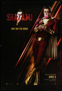 9c864 SHAZAM teaser DS 1sh 2019 full-length Zachary Levi in the title role, just say the word!