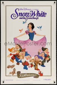 9c880 SNOW WHITE & THE SEVEN DWARFS 1sh R1987 Walt Disney cartoon fantasy classic!