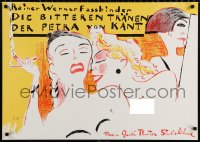 9c330 BITTER TEARS OF PETRA VON KANT 25x33 German stage poster 1990s sexy art by VP!