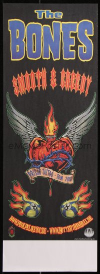 9c117 BONES 8x23 German music poster 2001 Prison Tattoo-Tour, great art!