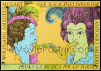 9c347 DER SCHAUSPIELDIREKTOR 23x32 E. German stage 1989 Wolfgang Amadeus Mozart, snake-tongues!