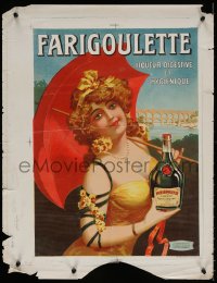 9c103 FARIGOULETTE printer's test 20x26 French advertising 1920s woman & Roman aqueduct, rare!