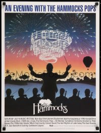 9c123 HAMMOCKS 18x24 music poster 1990s Peter Graves, great silhouette art of a symphony!