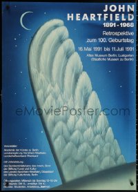 9c165 JOHN HEARTFIELD 1891 - 1968 27x38 German museum/art exhibition 1991 cool art of wing!