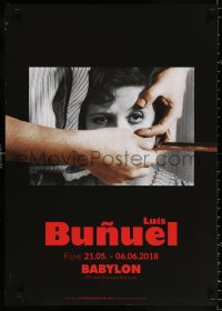 9c145 LUIS BUNUEL 23x33 German film festival poster 2018 classic disturbing image, Un Chien Andalou!