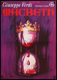 9c407 MACBETH 23x32 East German stage poster 1978 William Shakespeare & Giuseppe Verdi, Wendt art!