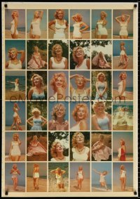 9c004 MARILYN MONROE 2-sided 28x40 uncut postcard sheet 1980s many great images of sexy starlet!