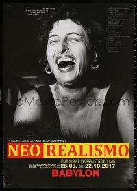 9c147 NEO REALISMO 23x33 German film festival poster 2017 close-up image of a Anna Magnani laughing!