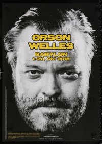 9c148 ORSON WELLES BABYLON 23x33 German film festival poster 2018 close-up image of Orson Welles!