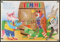 9c450 TIMMI 23x32 East German stage poster 1986 wild insect animal art by Lippmann!