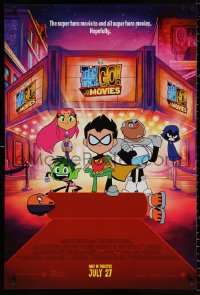 9c945 TEEN TITANS GO! TO THE MOVIES advance DS 1sh 2018 hero movie to end all super hero movies!