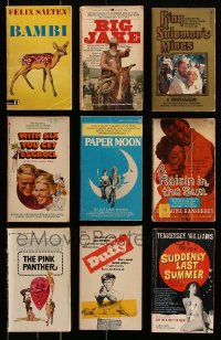 9d021 LOT OF 9 MOVIE EDITION PAPERBACK BOOKS 1960s-1970s Bambi, Big Jake, Raisin in the Sun!