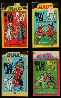 9d030 LOT OF 4 MAD SPY VS. SPY PAPERBACK BOOKS 1970s all with great cartoon cover art!