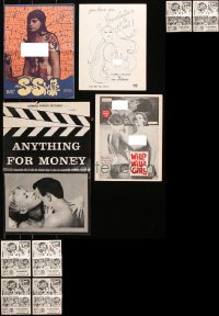 9d078 LOT OF 10 UNCUT PRESSBOOKS AND PRESSBOOK SUPPLEMENTS 1960s-1970s cool movie adveritsing!