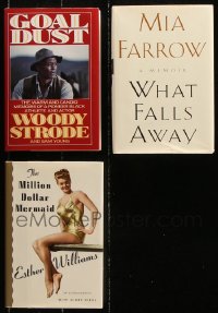 9d035 LOT OF 3 ACTOR BIOGRAPHY HARDCOVER BOOKS 1990s Woody Strode, Mia Farrow, Esther Williams!