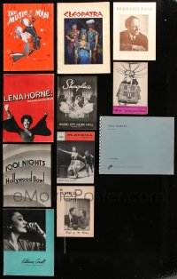 9d080 LOT OF 11 PROGRAM BOOKS, PLAYBILLS AND BOOKLETS 1940s-1980s filled with great images & info!