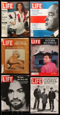 9d009 LOT OF 6 LIFE MAGAZINES 1950s-1970s Marilyn Monroe, Raquel Welch, Audrey Hepburn, Bob Hope!